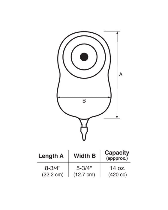 Marlen UltraLite One-Piece Urostomy Pouch with AquaTack Barrier with No Filter