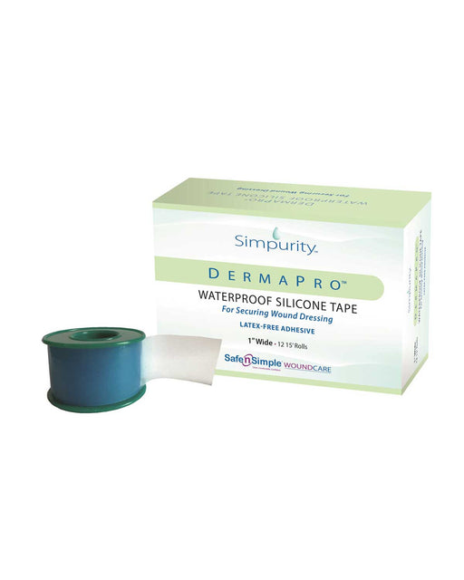 Safe n Simple DermaPro Silicone Waterproof Ostomy Tape 1" x 15'  (1 Roll)